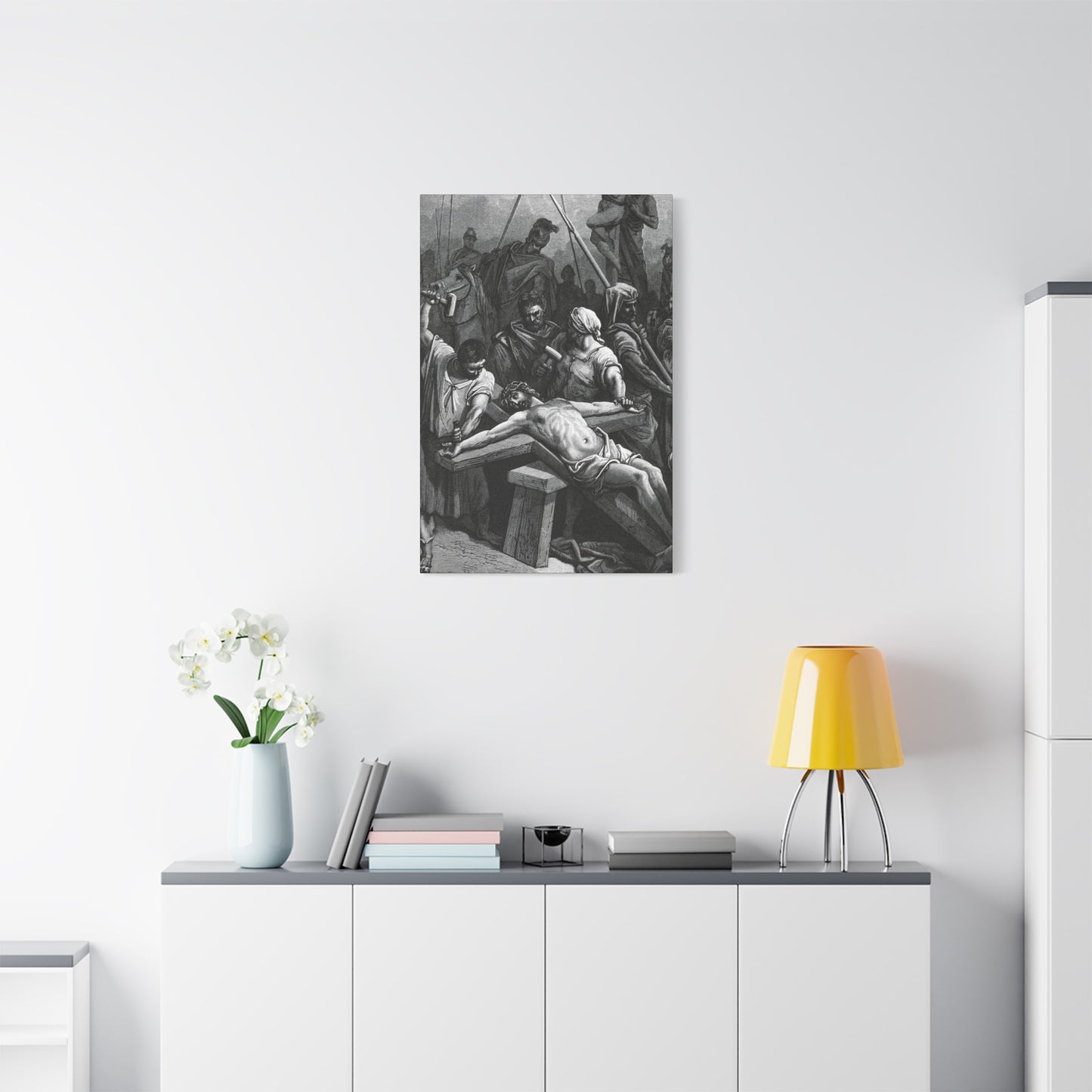 Crucifixion Art Matte Canvas Print – Stretched Religious Wall Decor