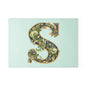 Monogram S Floral Glass Cutting Board – Decorative Initial S Kitchen Board
