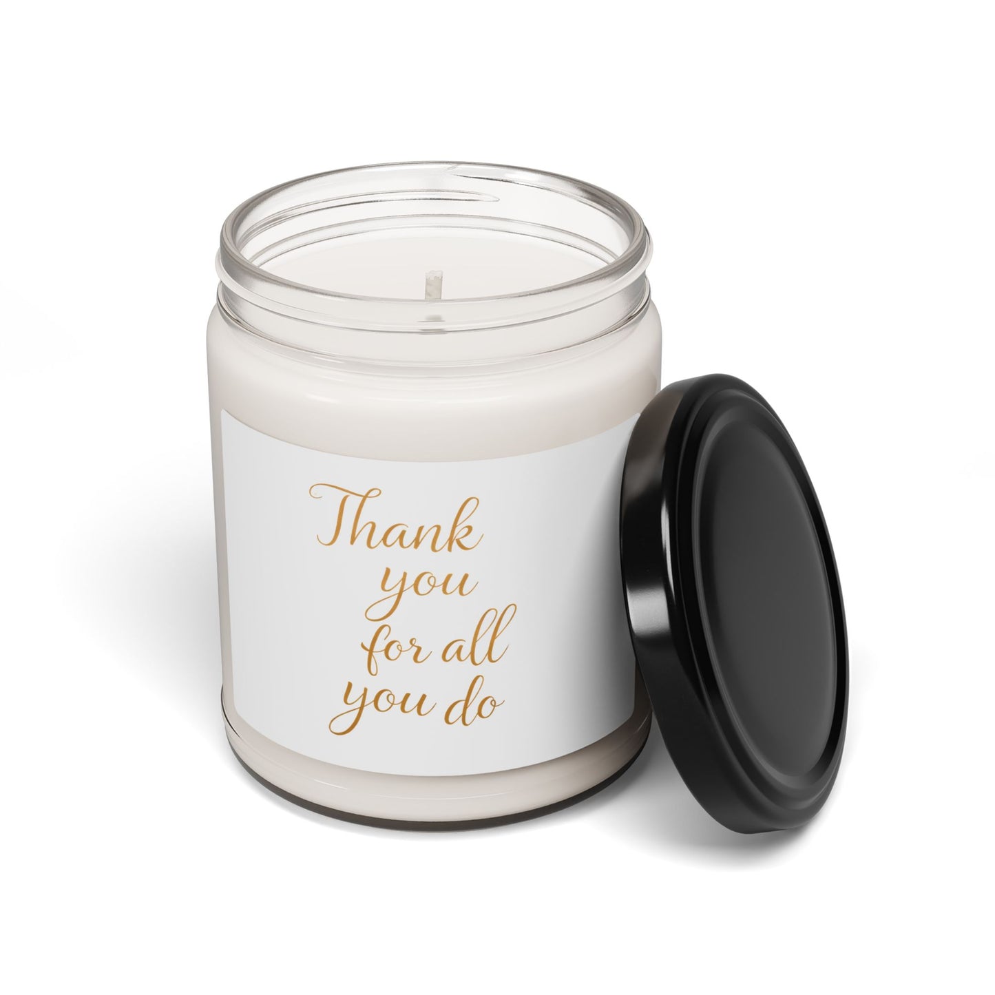 Soy Candle — "Thank You For All You Do" Scented Jar (9 oz)
