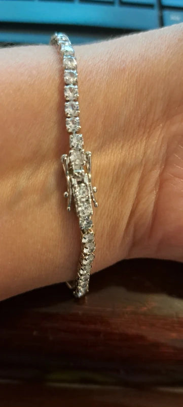 925 Moissanite Bracelet New 7.9 inches