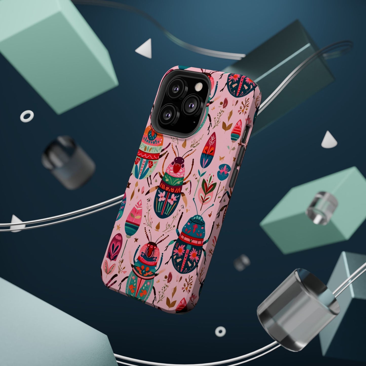 Phone Case — Colorful Boho Beetle Magnetic Impact-Resistant Cover