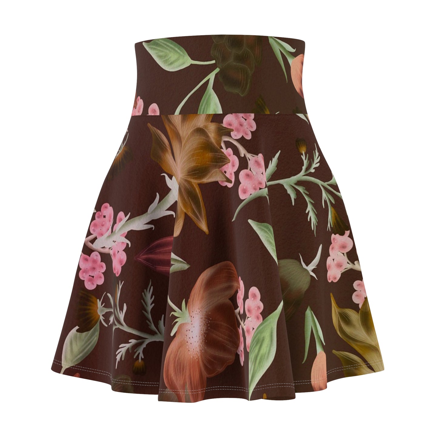 Floral Women's Skater Skirt, Spring Fashion, Casual Wear, Party Skirt, Summer Outfit, Mother’s Day Gift