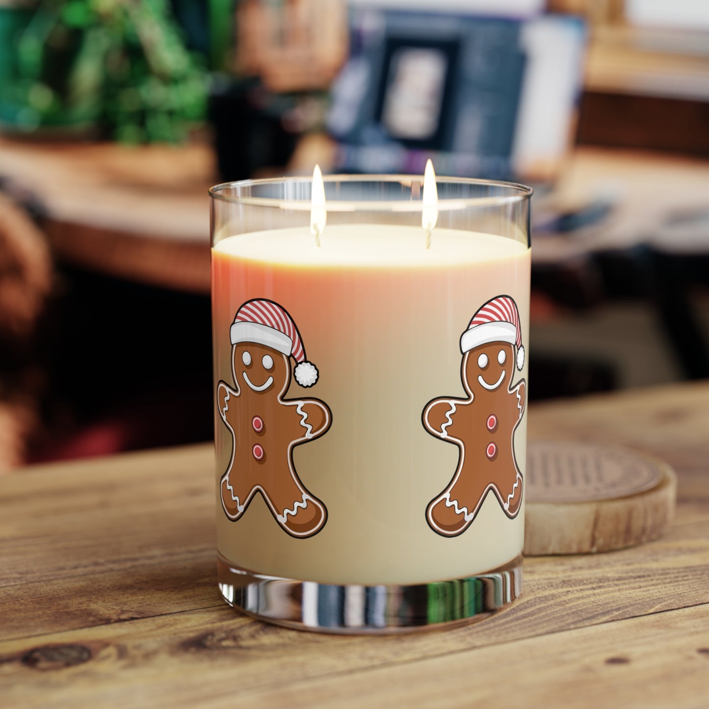 Gingerbread Holiday Scented Candle — 11oz Jar (Full Glass)