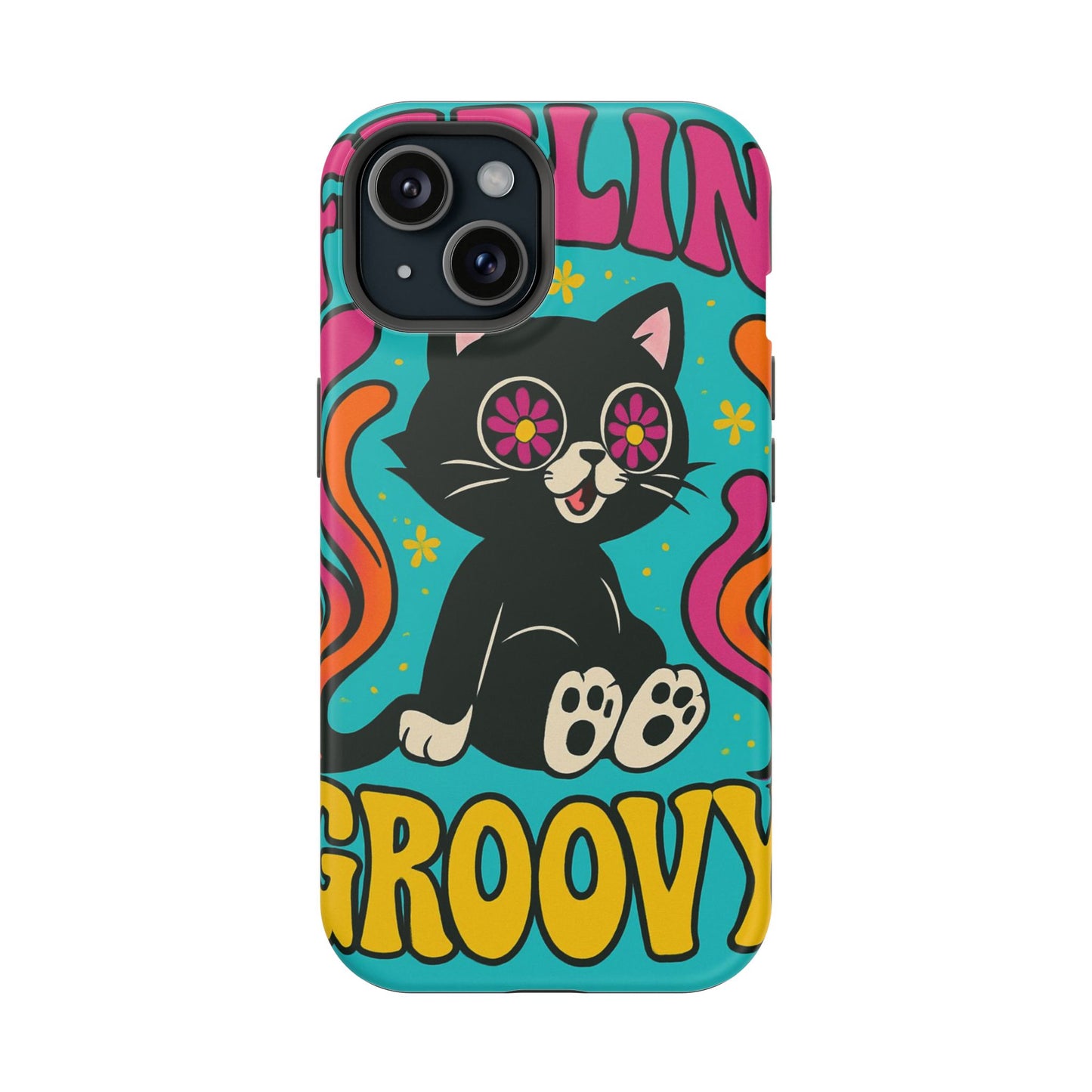Groovy Cat Magnetic Impact-Resistant Phone Case