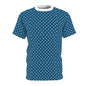 Navy Polka Dot Unisex Tee, Stylish Everyday Wear, Casual Gift, Summer Outfit, Birthday Celebration, Trendy Fashion Tee, AOP Design