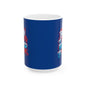 Ceramic Mug — Patriotic Retro Neon "God Bless America" Coffee Cup