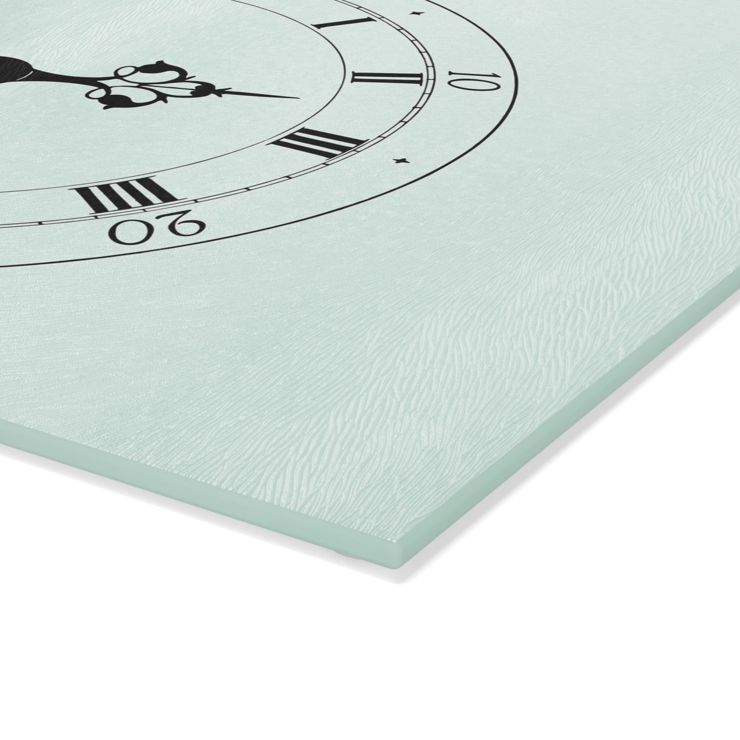 Elegant Clock Design Glass Cutting Board Unique Kitchen Decor