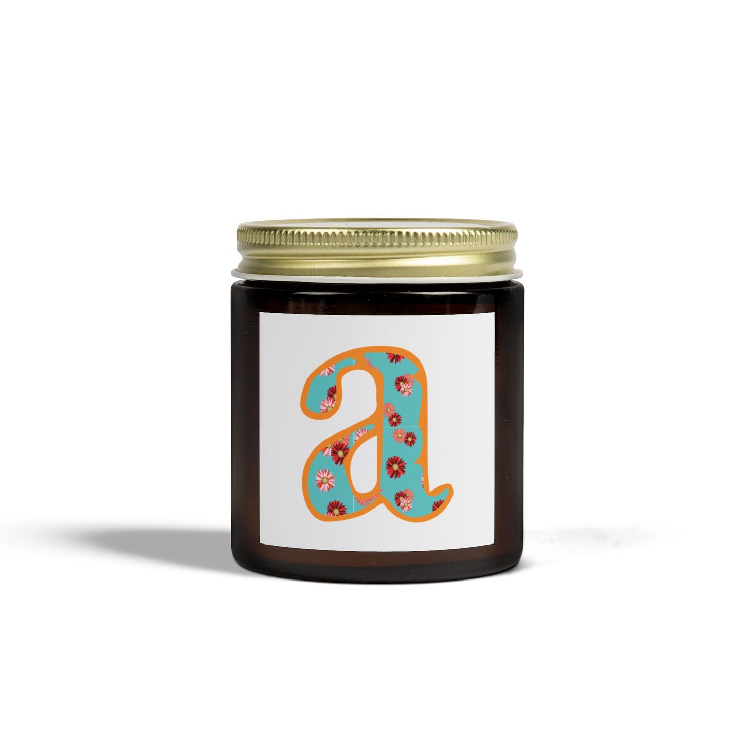 Personalized Floral Scented Candle, Hand-Poured Coconut Apricot Wax, Home Fragrance, Gift for Her, Relaxation, Meditation, Housewarming