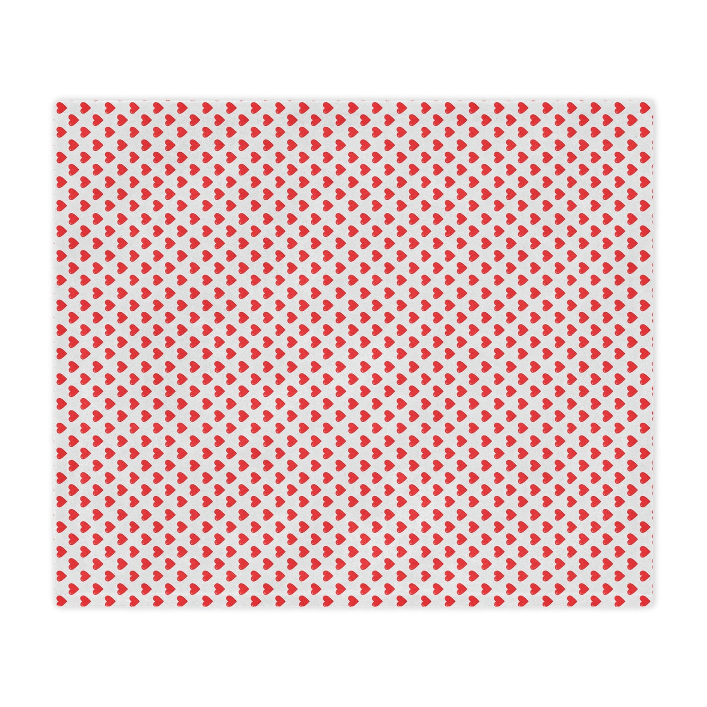 Heart Pattern Minky Blanket — Soft Red Hearts Throw for Valentine's Day & Cozy Gifts