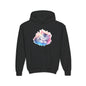 Kids' Cozy Rainbow Kitten Hoodie — Cute Sleeping Cat Youth Sweatshirt