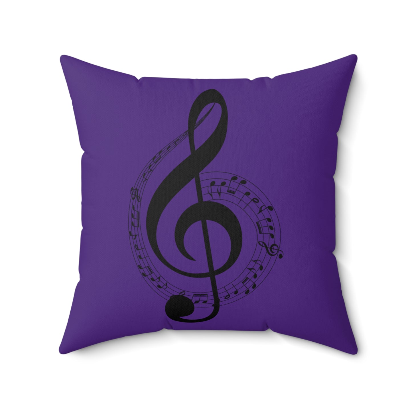 Musical Note Pillow | Purple Treble Clef Cushion