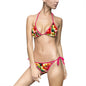 Tropical Floral Bikini Set, Women’s Swimwear, Beachwear, Summer Fashion, Vacation Essentials, Floral Print Swimsuit