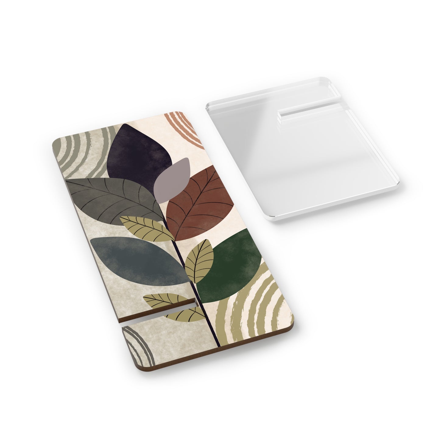 Leafy Abstract Phone Stand — Decorative Mobile Display Holder for Smartphones