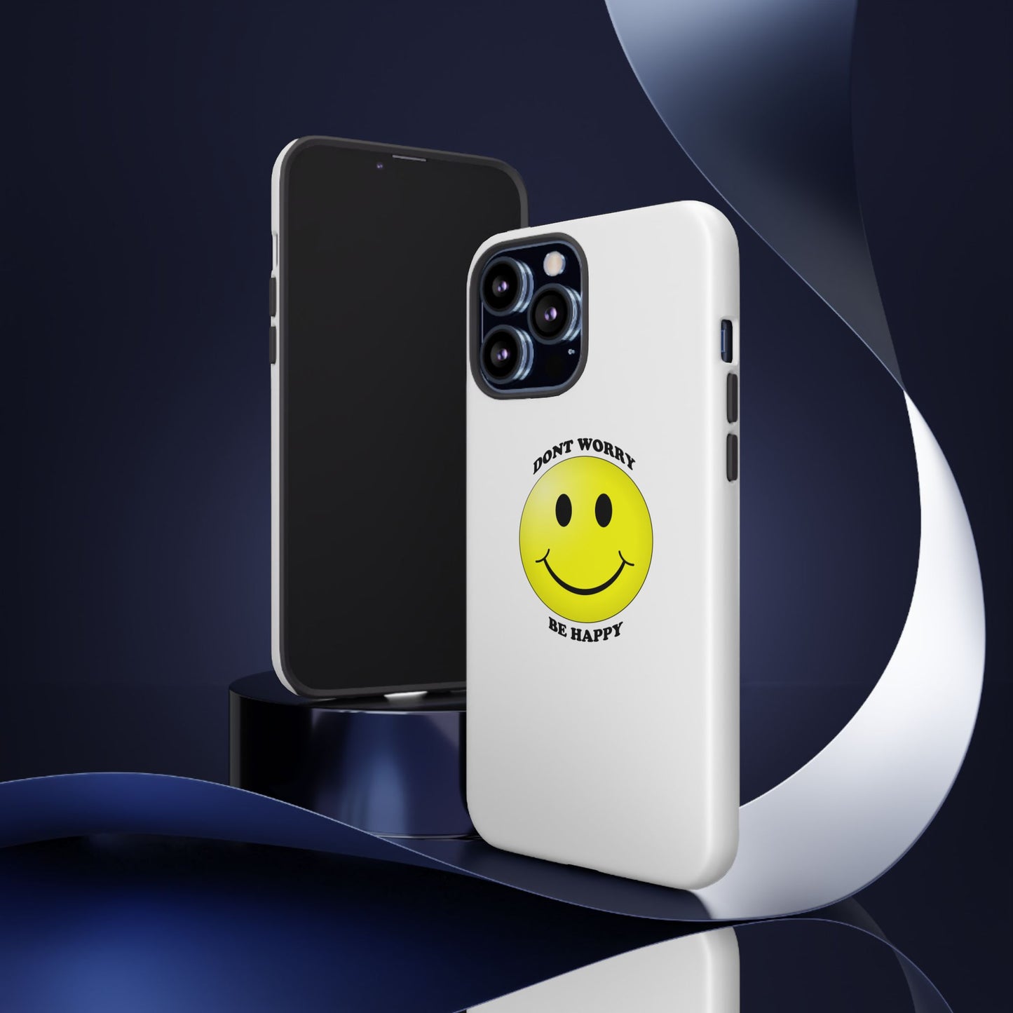 Happy Face Phone Case, Tough Cases, Don’t Worry, Be Happy, Cute Gift for Friends, Positive Vibes, Fun Mobile Accessories