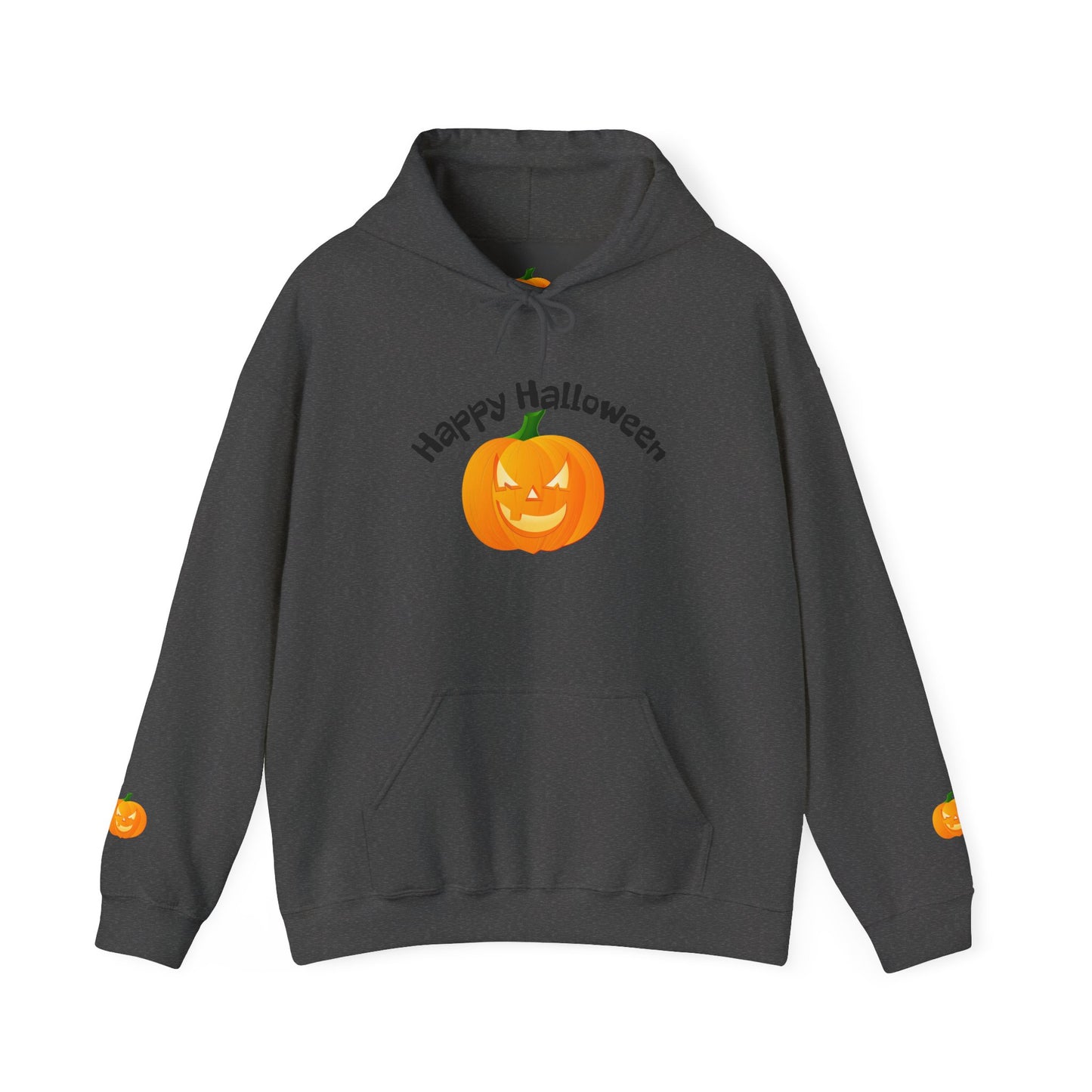 Halloween Pumpkin Hoodie with 'Happy Halloween' Design, Cozy Unisex Sweatshirt for Fall Celebrations, Perfect for Halloween Parties, [...]