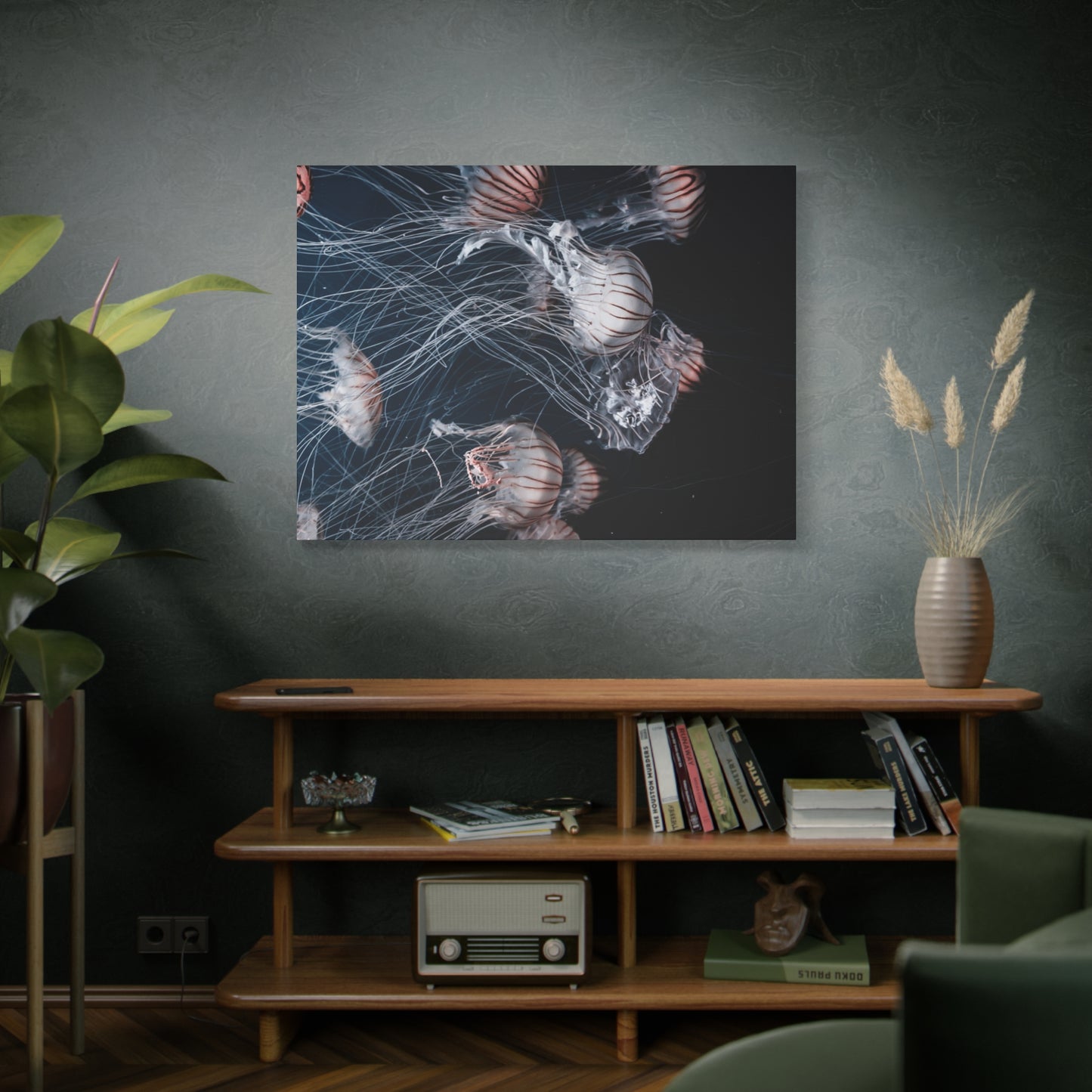 Jellyfish Swarm Matte Stretched Canvas