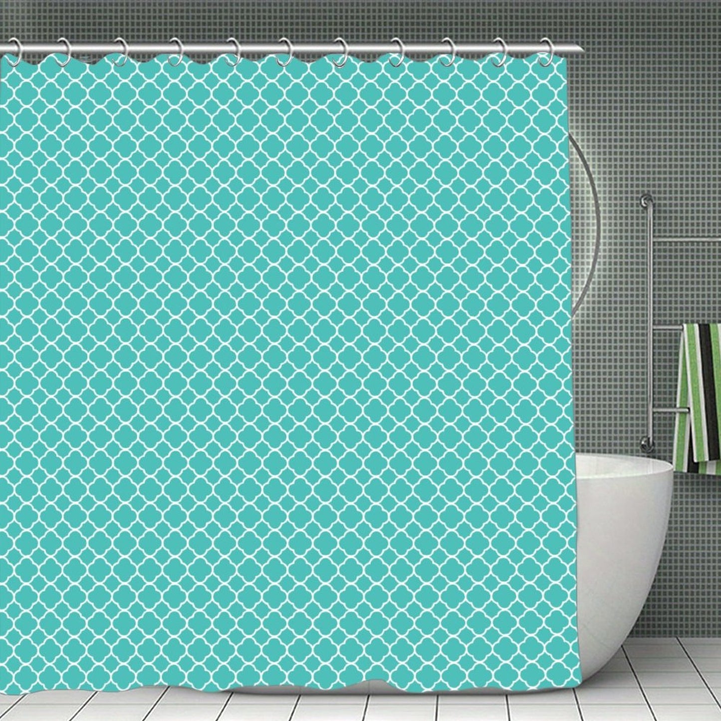 Waterproof Shower Curtain - Teal