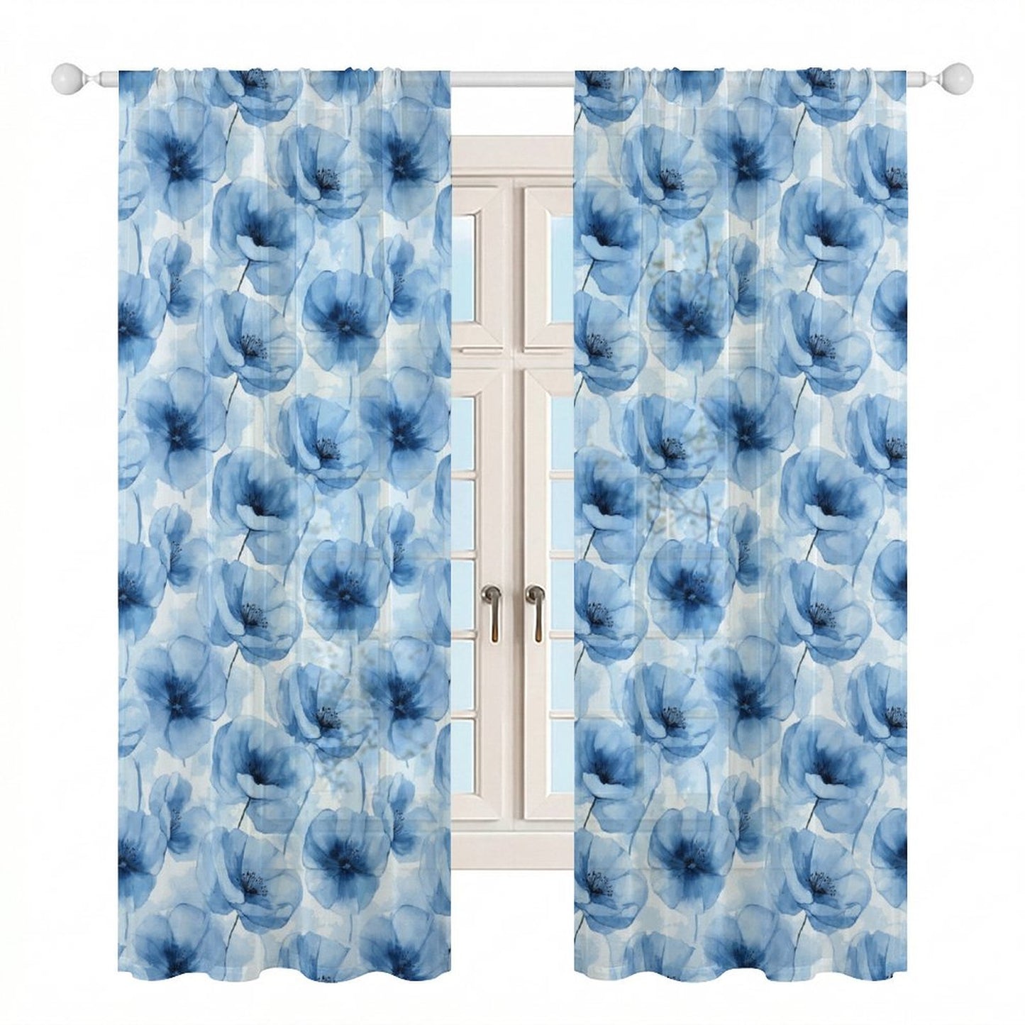 Sheer Curtain Flowers