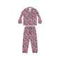 Floral Women's Satin Pajamas, Luxurious Sleepwear, Cozy Gift for Her, Ideal for Holidays, Relaxation, and Special Occasions