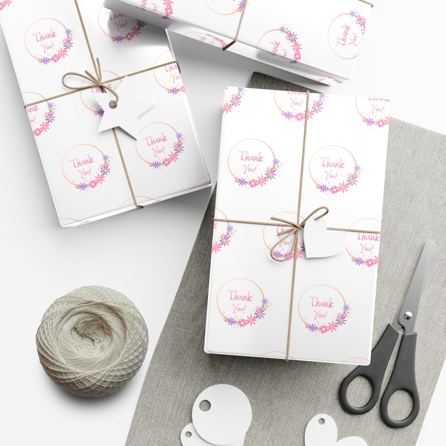 Charming Gift Wrap Papers for Any Occasion | Floral Print, Thank You Design, Holiday Wrapping, Birthday Gifts, Eco-Friendly Paper