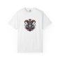 Vibrant Graphic Unisex T-Shirt with Floral Mask Design, Casual Wear, Festival Outfit, Gift for Friends, Unique Fashion Statement