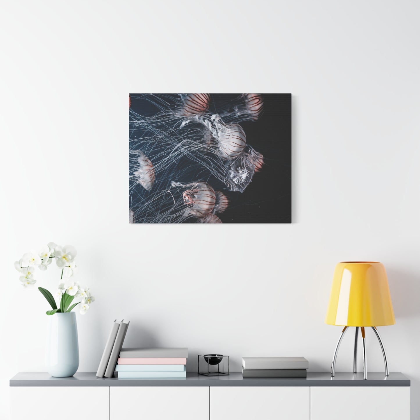 Jellyfish Swarm Matte Stretched Canvas