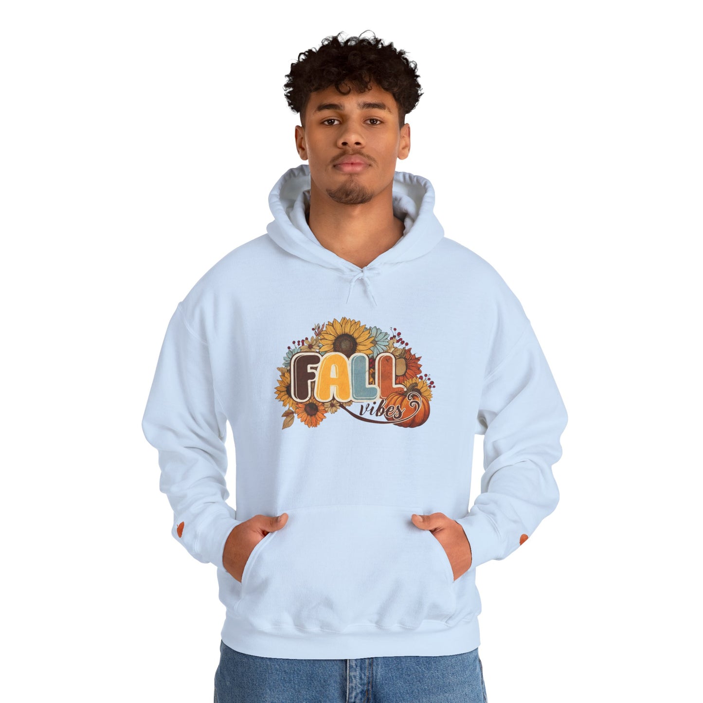 Cozy Fall Vibes Hoodie, Unisex Sweatshirt for Autumn, Pumpkin Design, Perfect for Thanksgiving, Gift for Friends, Seasonal Wear