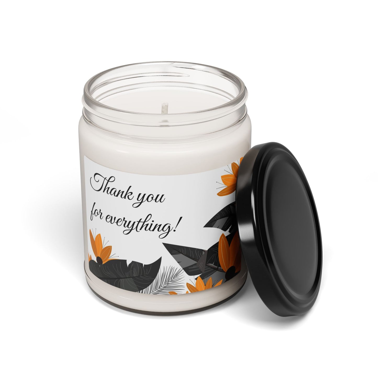 Thank You For Everything Soy Candle — 9oz Scented Jar, Gratitude Gift