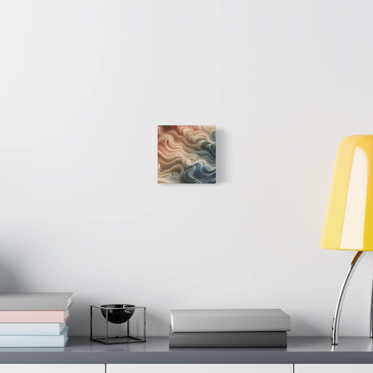 Abstract Swirl Matte Canvas Wall Art — Fluid Earth Tones, Stretched 1.25"
