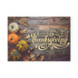 Thanksgiving Glass Cutting Board — Autumn Pumpkins & 'Happy Thanksgiving' Decorative Chopping Board