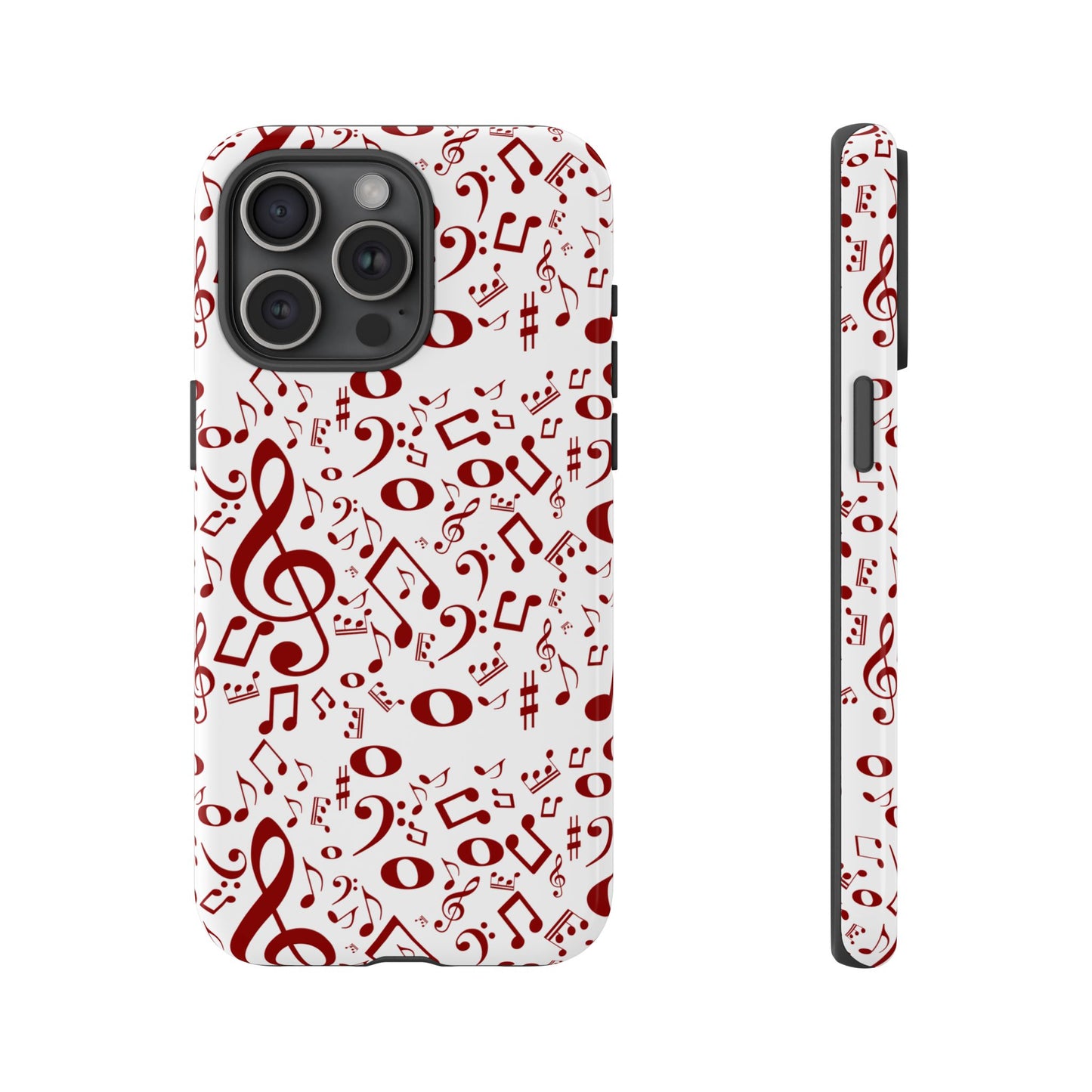Musical Note Phone Case, Tough iPhone Cover, Gift for Musicians, Customizable, Music Lover's Accessory, Durable Phone Protection