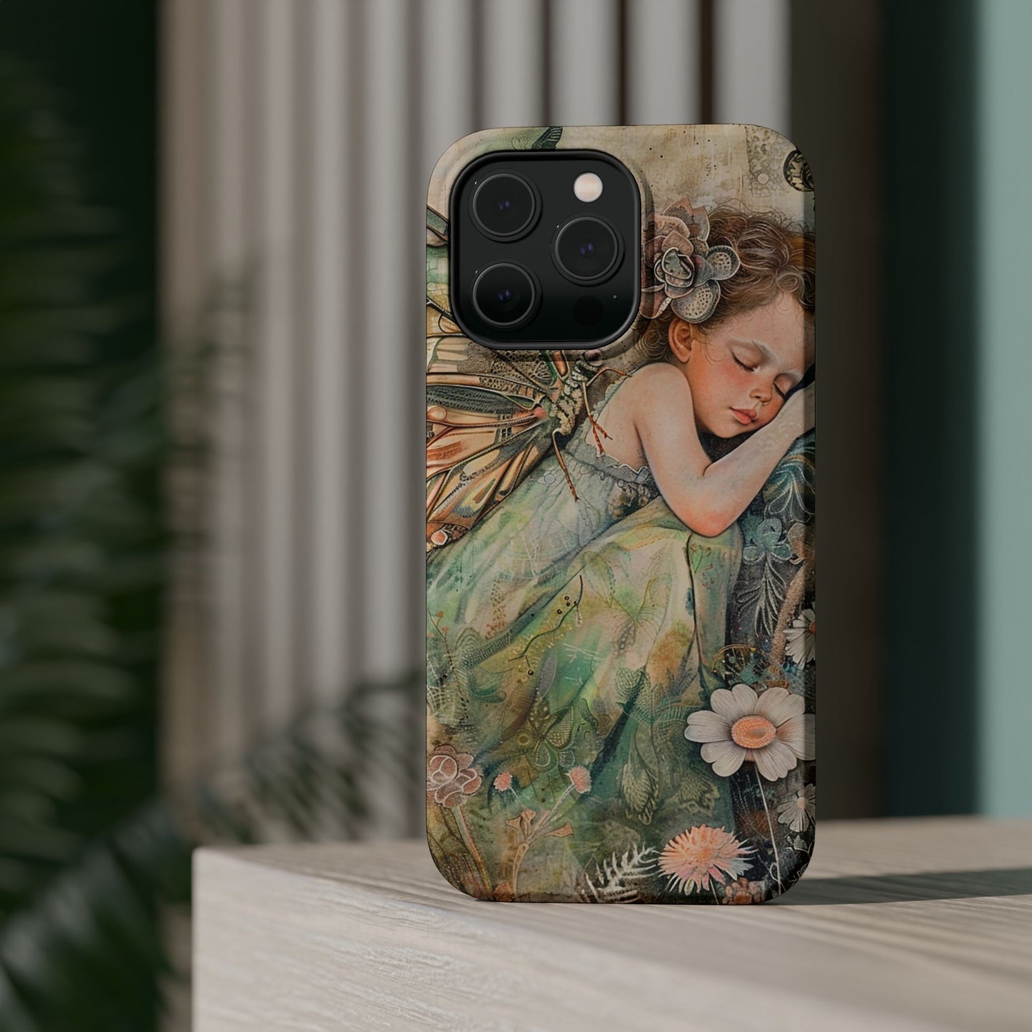 Fairy Sleeping Phone Case — Magnetic Impact-Resistant iPhone Cover
