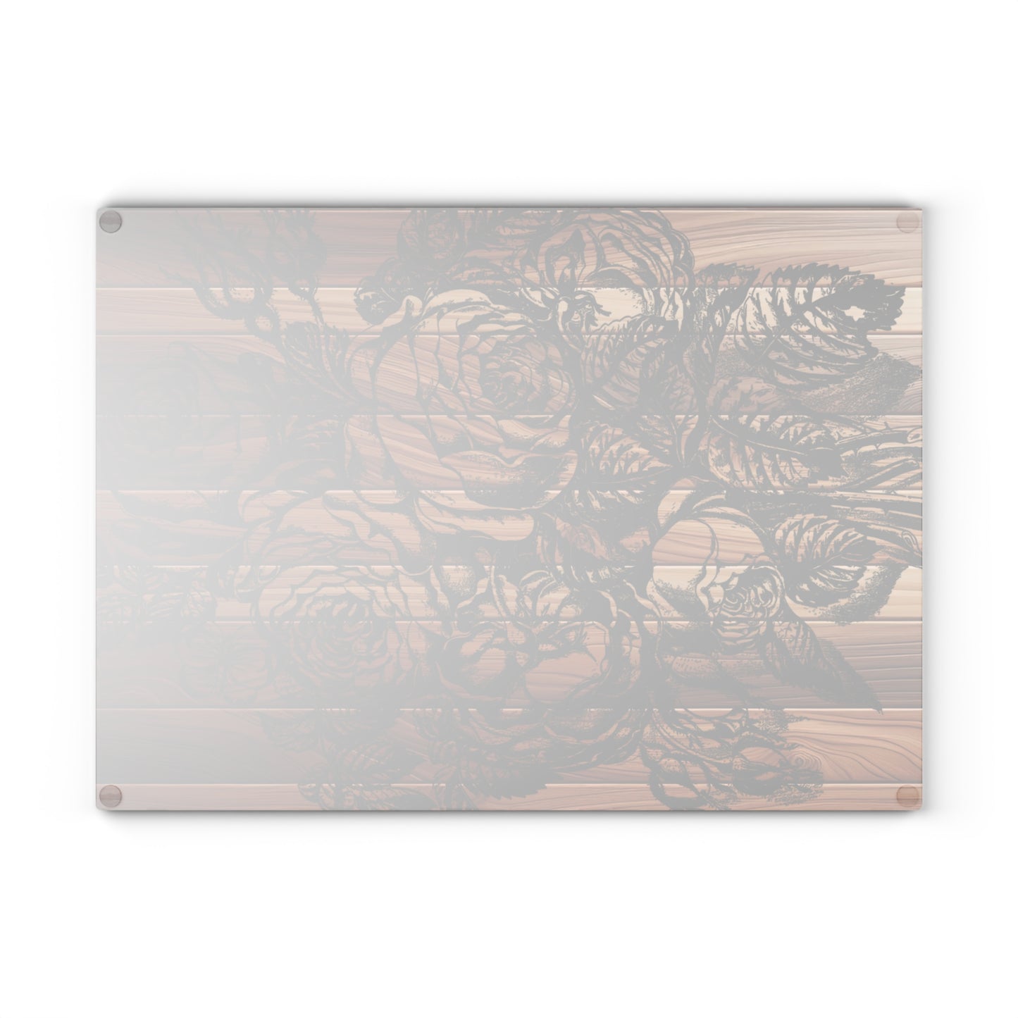 Elegant Floral Glass Cutting Board