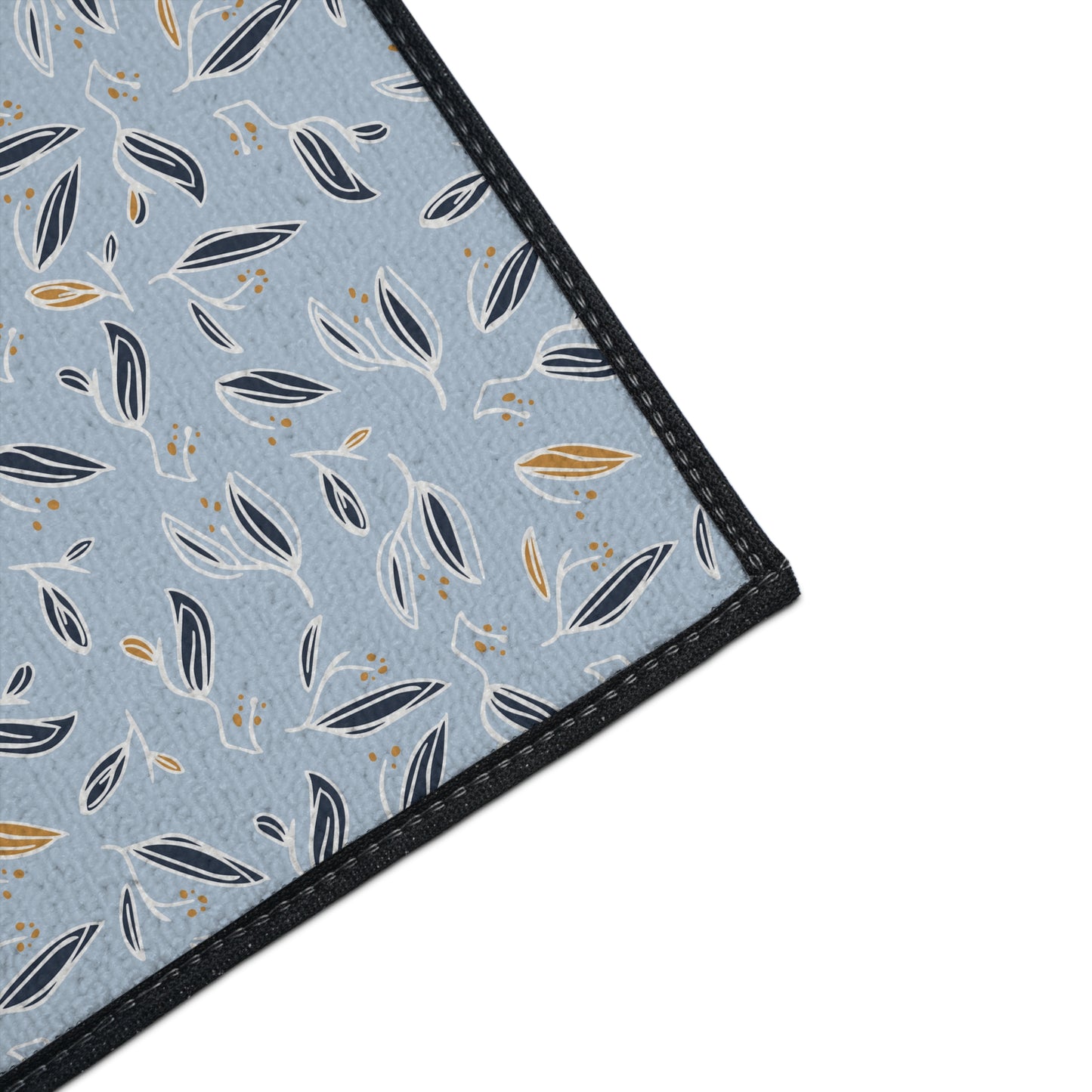 Leaf Pattern Heavy-Duty Floor Mat — Non-Slip Entry & Kitchen Rug