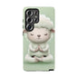 Meditating Lamb Phone Case — Cute Pastel Protective iPhone Cover