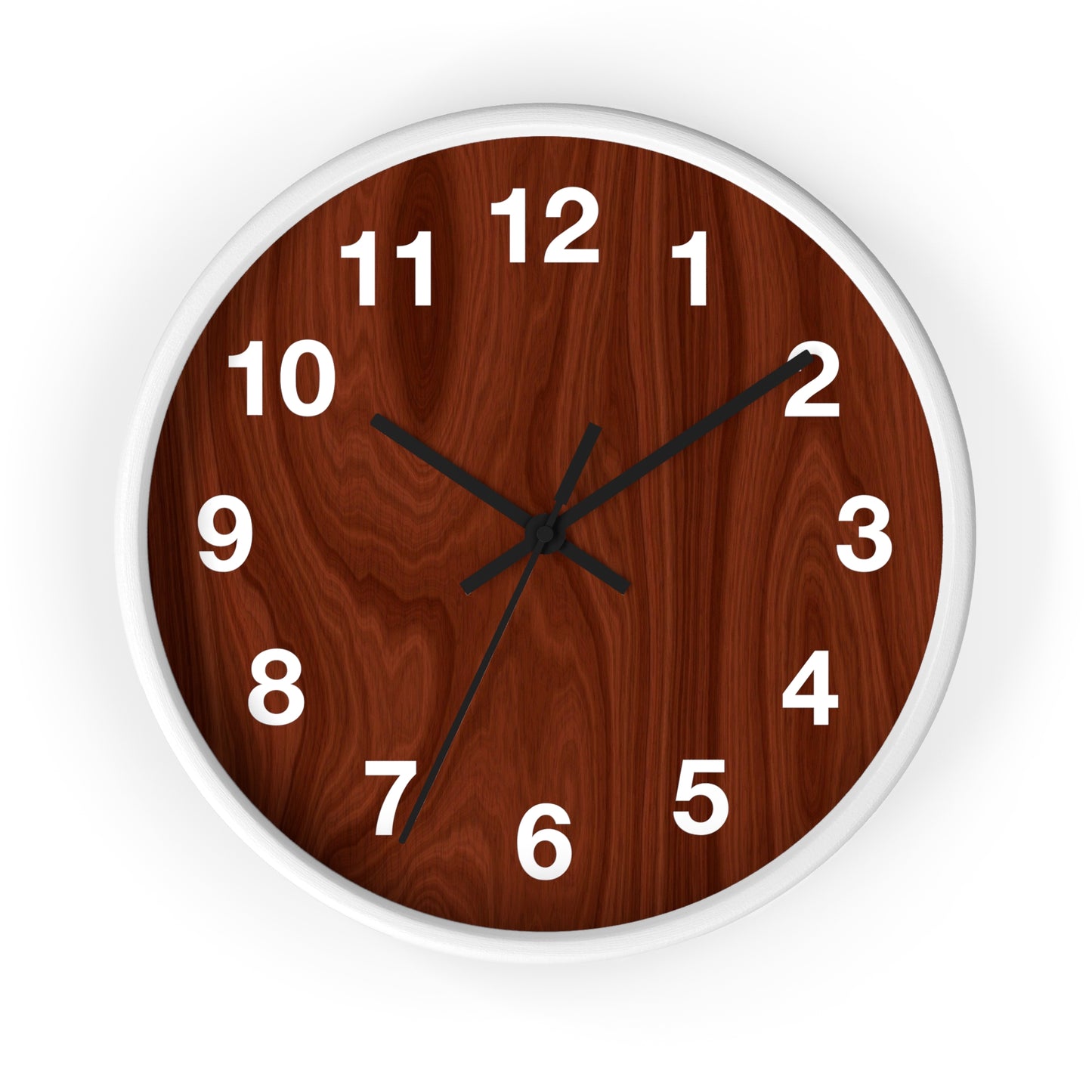 Natural Wood Wall Clock, Rustic Home Decor, Boho Style Clock, Modern Design, Gift for Housewarming, Office Clock