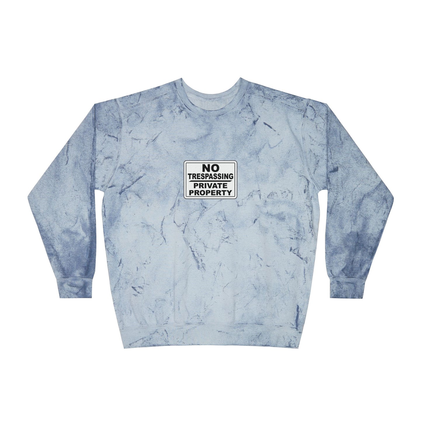 Urban Grunge Crewneck Sweatshirt - No Trespassing Design