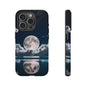 Moonlit Reflection Phone Case — Night Sky Moon & Clouds Tough Case