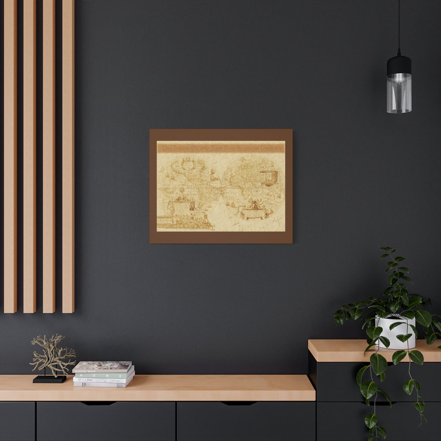 Vintage World Map Canvas Print — Matte Stretched Wall Art