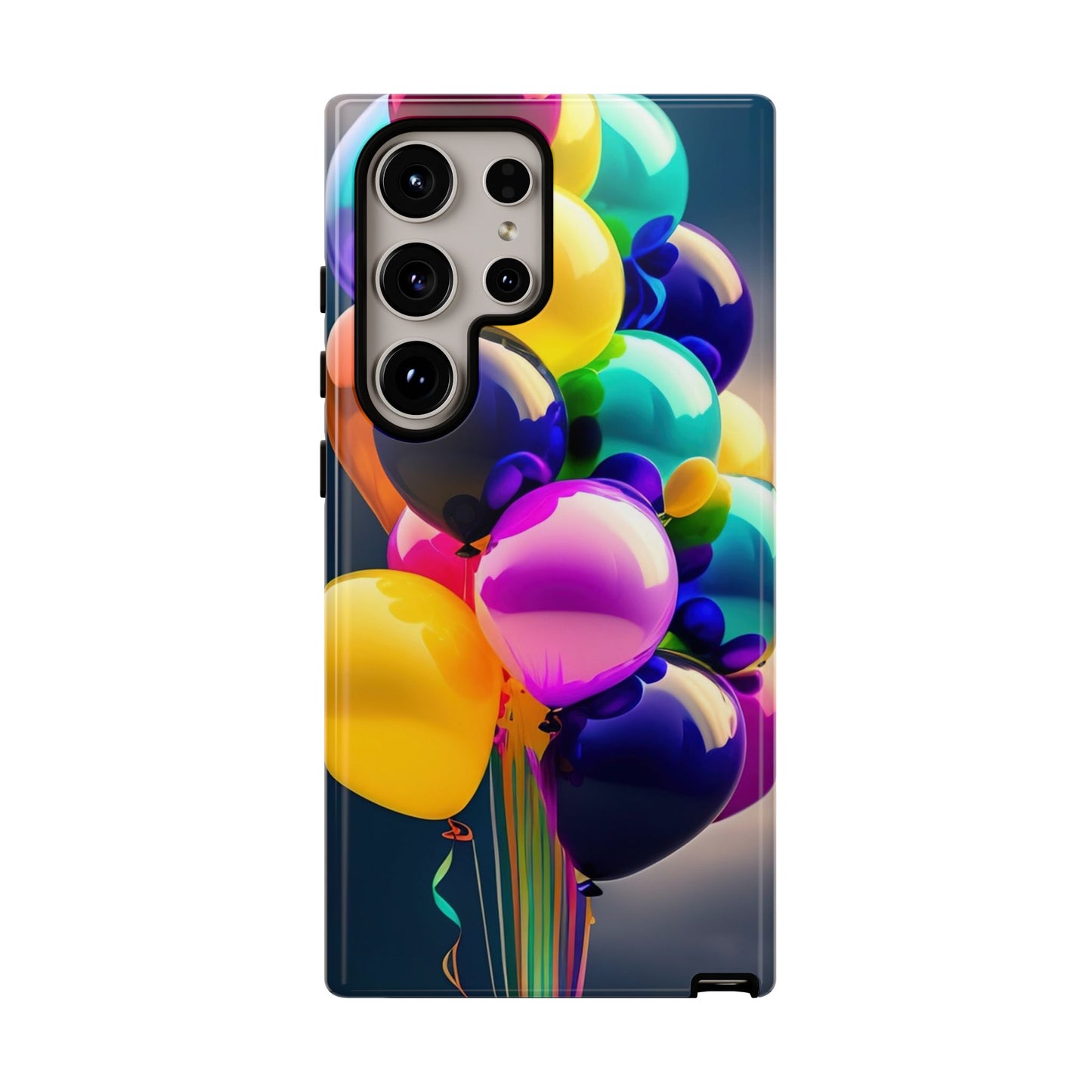 Colorful Balloon Tough Phone Case — Vibrant Party Balloons Protective Cover