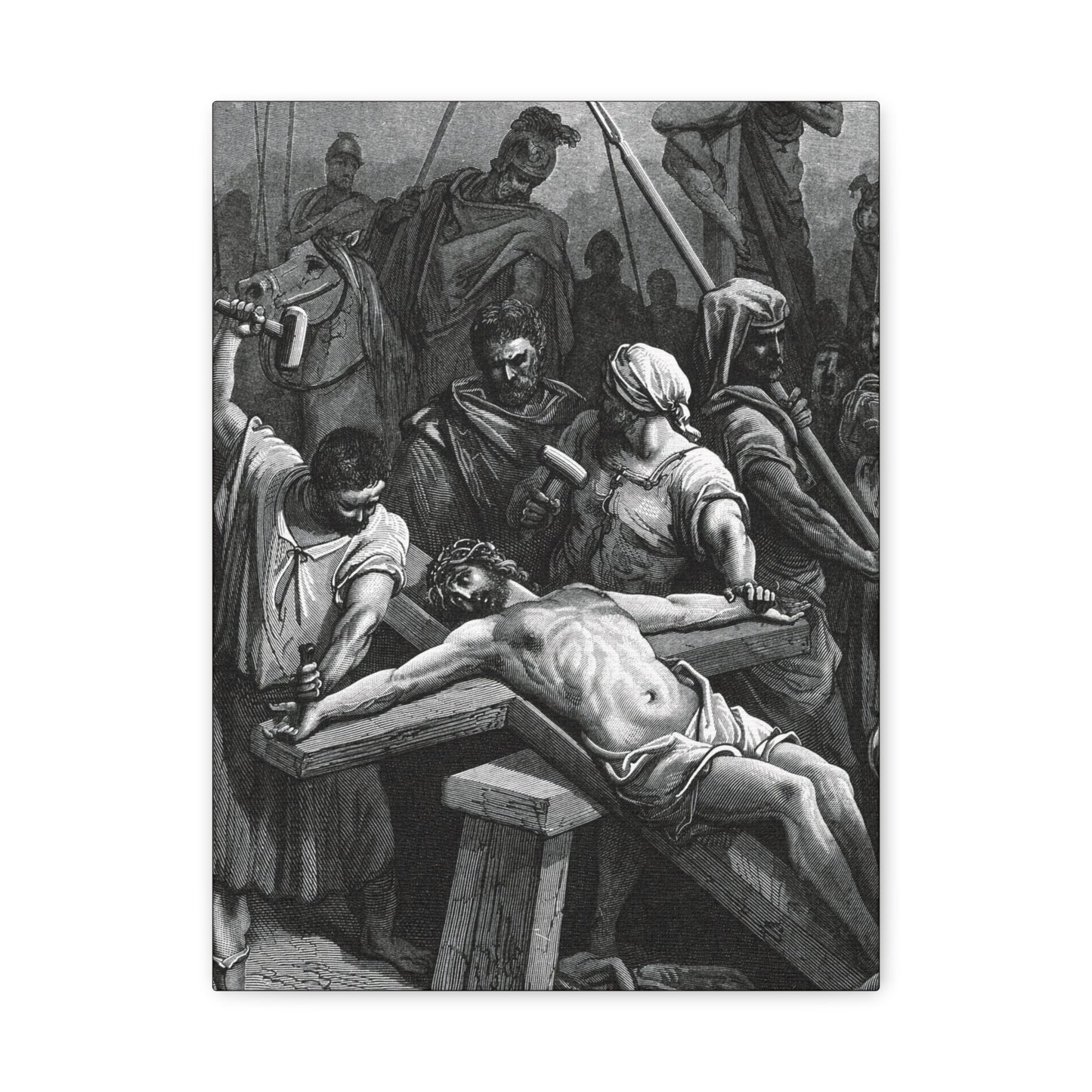 Crucifixion Art Matte Canvas Print – Stretched Religious Wall Decor