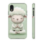 Meditating Lamb Phone Case — Cute Pastel Protective iPhone Cover