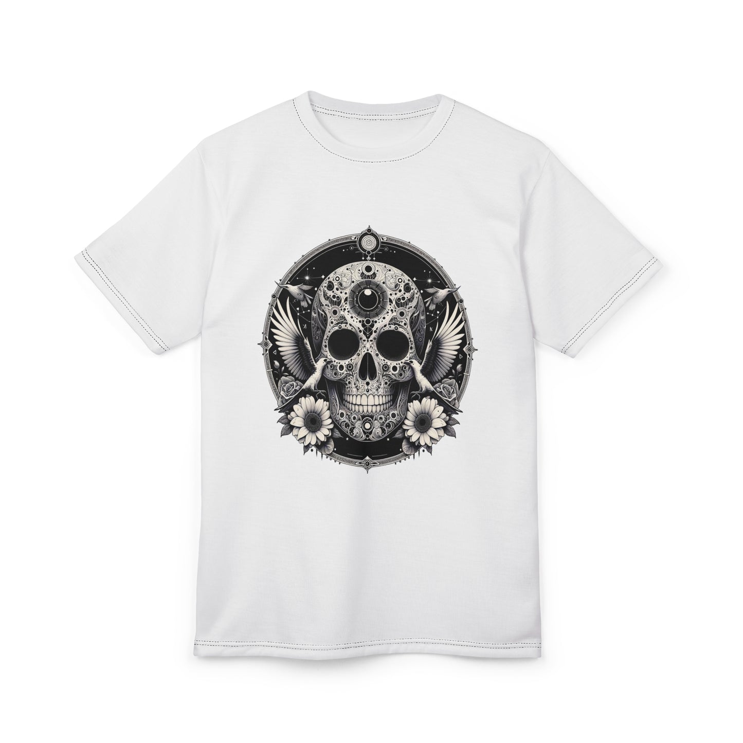 Skull Mandala Tee — Vintage Day of the Dead Sugar Skull Graphic T‑Shirt