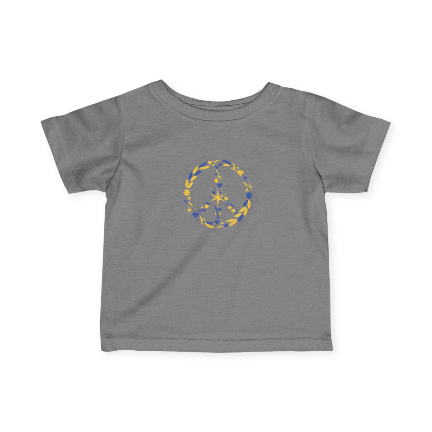 Infant Peace Symbol Tee, Baby Shirt, Toddler T-Shirt, Cute Infant Apparel, Gift for New Parents, Kids' Fashion