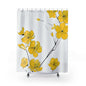 Yellow Blossom Shower Curtain — Cheerful Floral Bathroom Decor