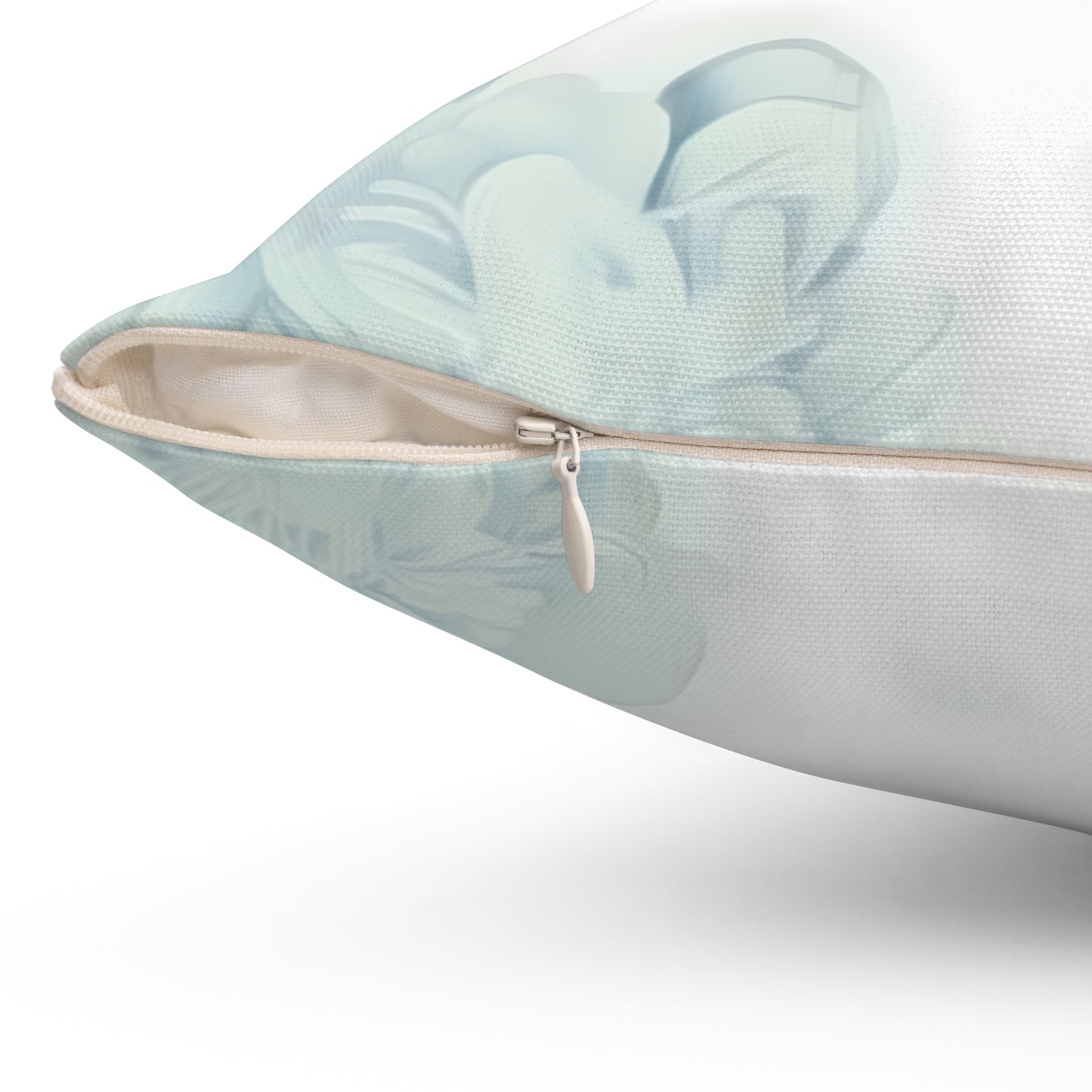 Monogram O Floral Throw Pillow — Soft Pastel Decorative Square Accent Cushion