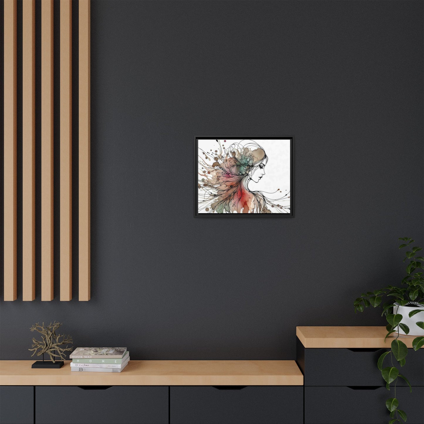 Matte Canvas, Framed (Multi-color) - Girl Whispers