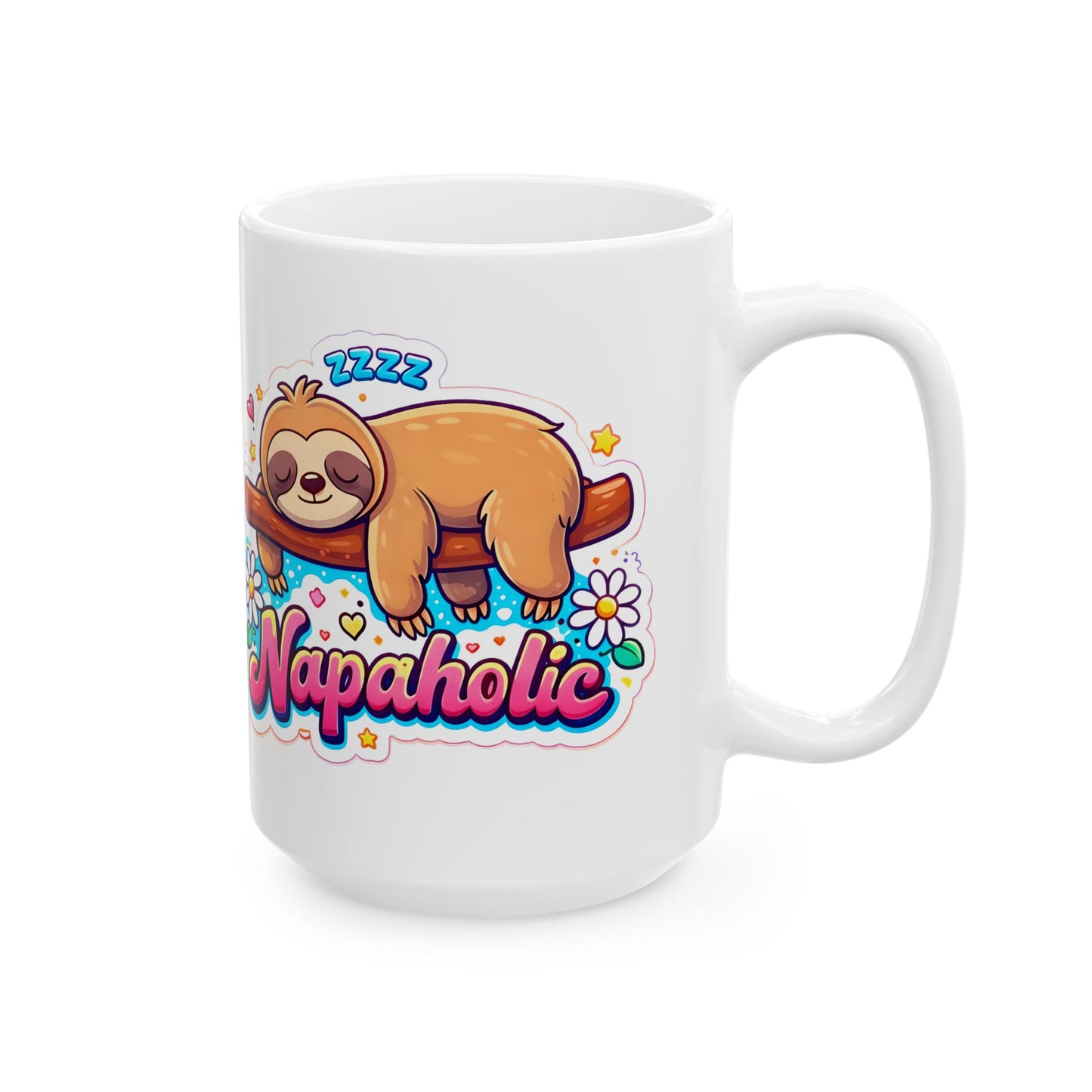 Sloth Napaholic Ceramic Mug — Cute Lazy Sloth Coffee Cup (11oz & 15oz)