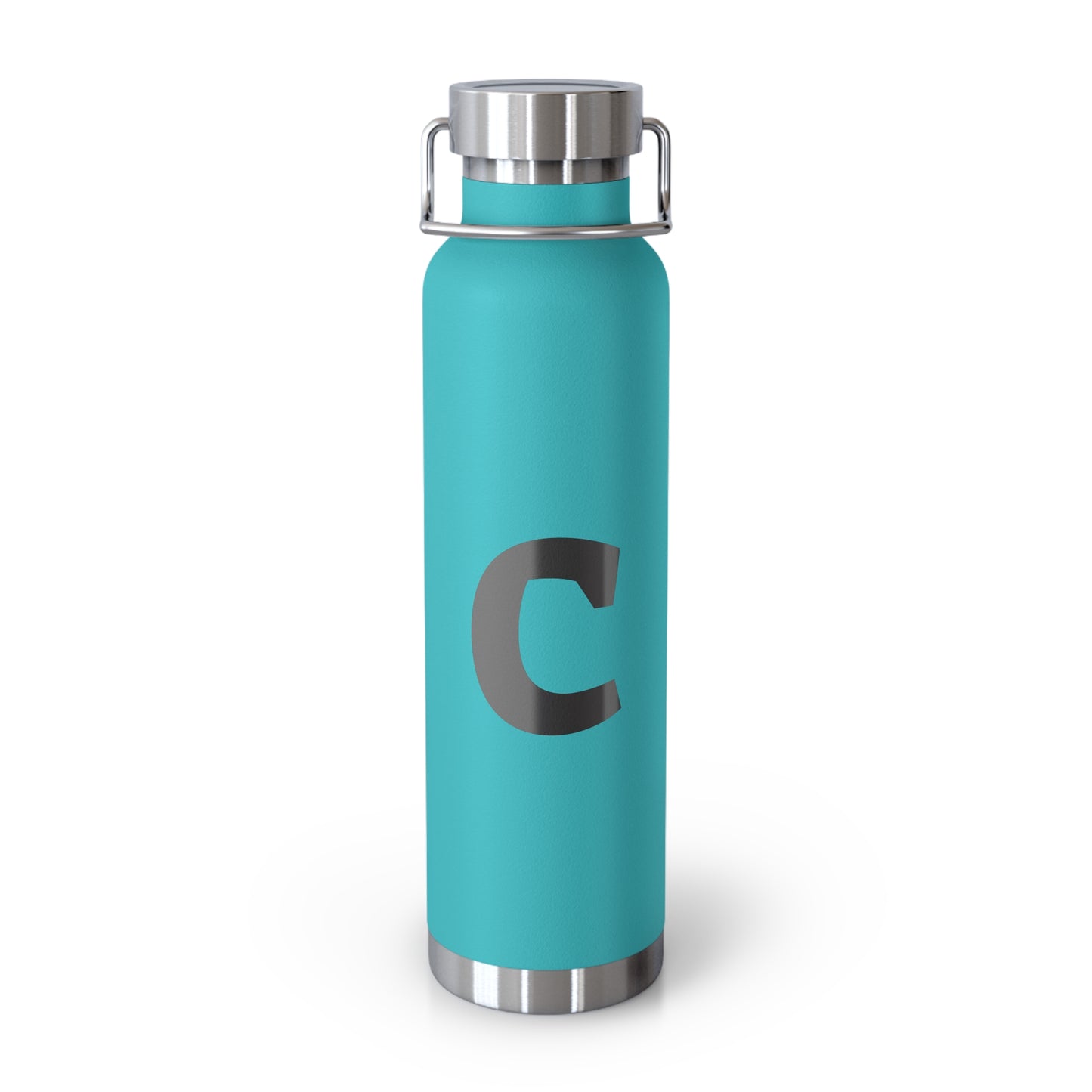Personalized Copper Insulated Water Bottle, 22oz - "C" Custom Monogram