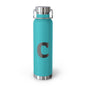 Personalized Copper Insulated Water Bottle, 22oz - "C" Custom Monogram